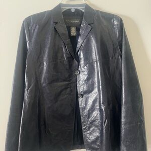 Banana Republic Vintage Black Leather Jacket